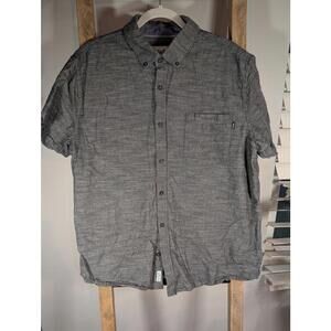 Hurley Men's Short Sleeve Button-Up Shirt XL Gray